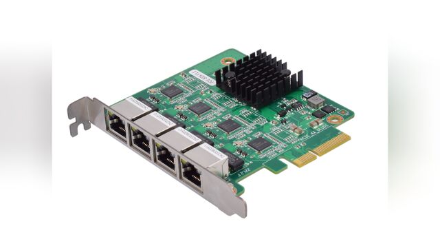 PCIe8024 4口Intel千兆poe网卡用于机器视觉安防监控数据采集