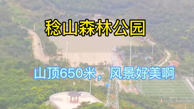 惠州市惠东县稔山森林公园,站在山顶上看整个稔山镇太美了