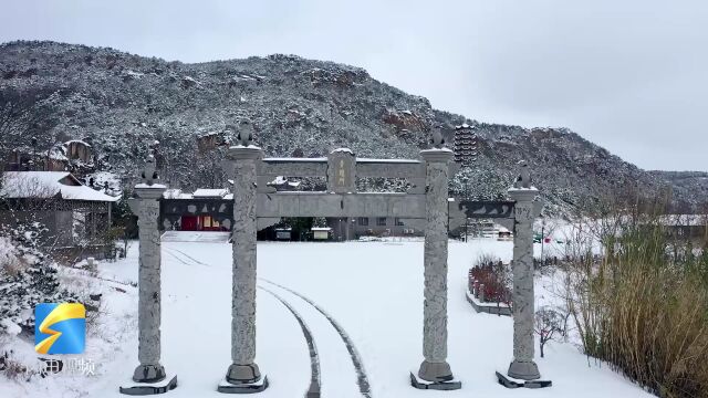 安静祥和!雪后的乳山圣水宫一片银装素裹