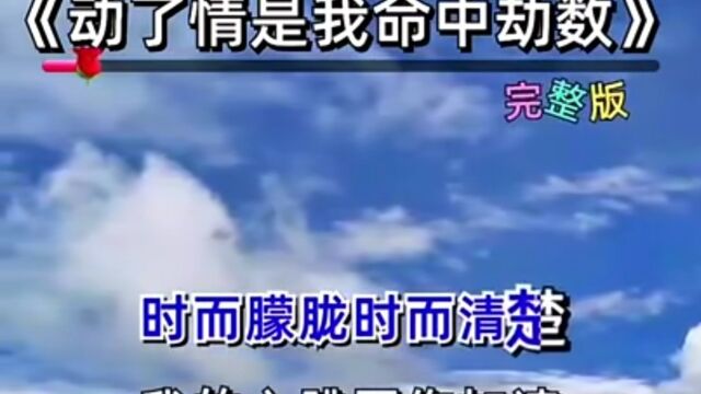 赵洋伤感情歌【动了情是我心中劫数】既伤感又好听.