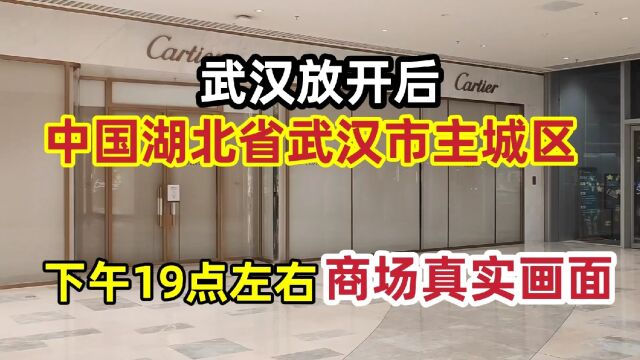 湖北省武汉市,下午19点!武汉商场真实现状,看完你还支持放开嘛