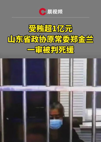 受贿超1亿元!山东省政协原常委郑金兰一审被判死缓