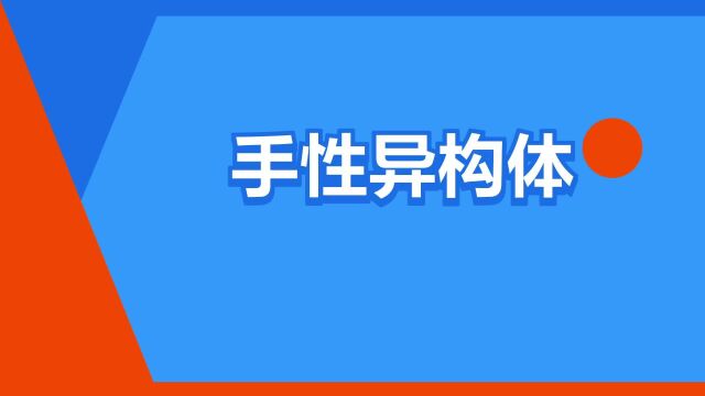 “手性异构体”是什么意思?