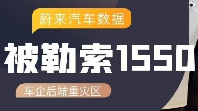 蔚来汽车数据遭窃取被勒索1550万!车企后端安全重灾区!