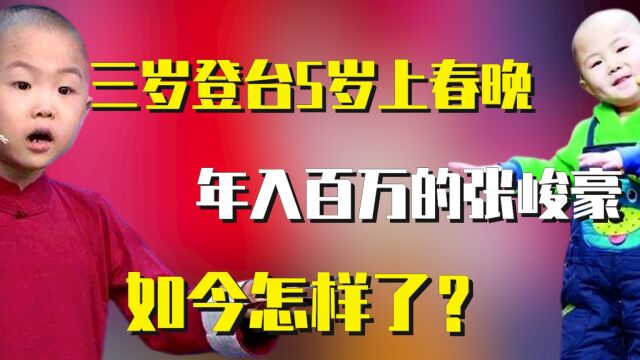 三岁登台5岁上春晚,年入百万的张俊豪,如今怎样了?