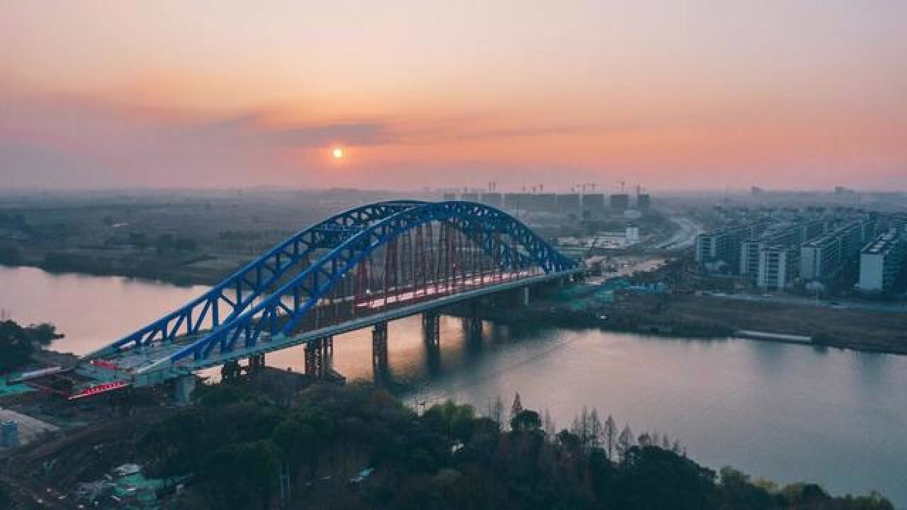 浙江省衢州市,衢州双港大桥完成整体顶推
