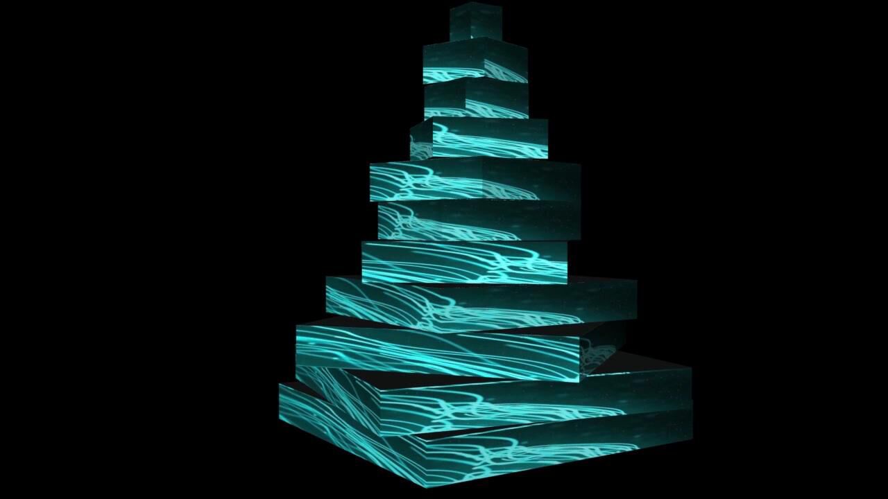  灯塔投影视频秀 光影秀 投影视频秀