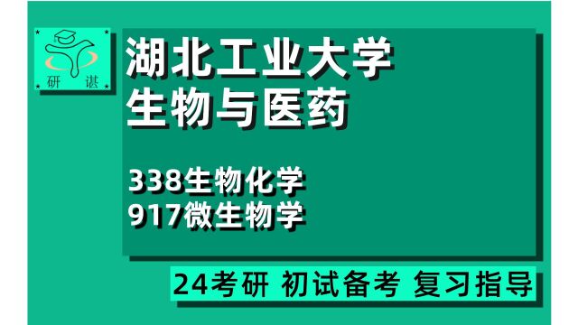 24湖北工业大学生物与医药考研(湖工大生医)全程指导/338生物化学/917微生物学/荀彧学长/生物学/化学/24生物学生物与医药考研初试指导讲座