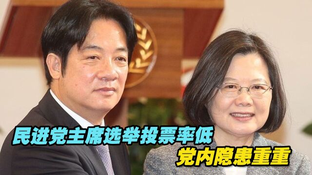 民进党主席选举投票率低,党内隐患重重