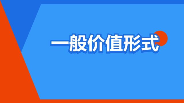 “一般价值形式”是什么意思?