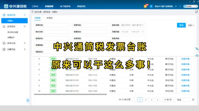 中兴通简税发票台账功能,都能干点啥?