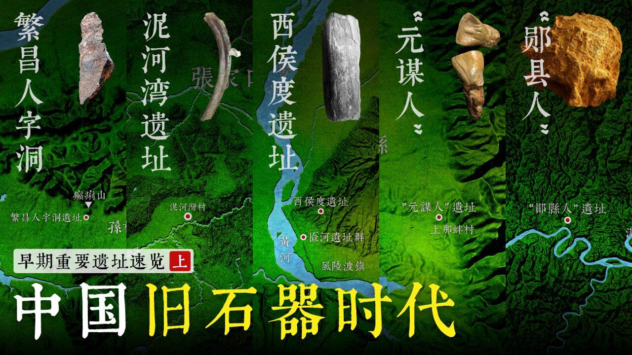 中国旧石器时代早期遗址分布,及重要出土物速览(上)