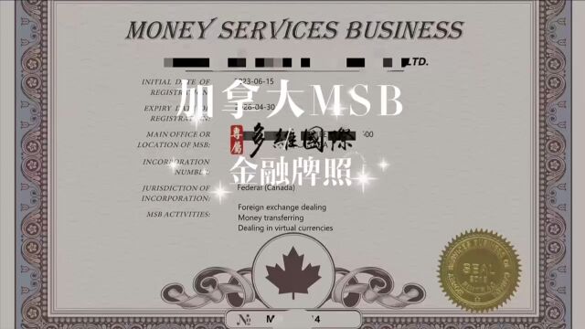 究竟加拿大MSB牌照的认可度高吗?含金量高吗?今天和粉丝宝宝们talk一下加拿大MSB牌照