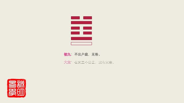 426这样讲易经,实在太清楚了,诚明易学节卦初九:不出户庭无咎