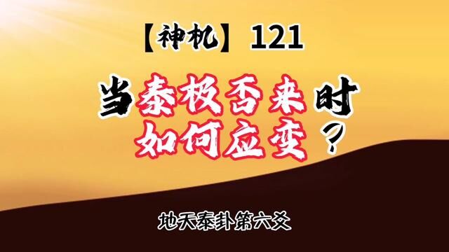 泰极否来之时如何应变?冬天已经到了,春天还会远吗?【神机】121. #易经第11卦#地天泰卦#易经神机