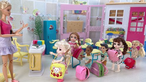 芭比娃娃悬疑小故事：小公主想到妙计称重书包找出谁偷偷把零食带进了教室