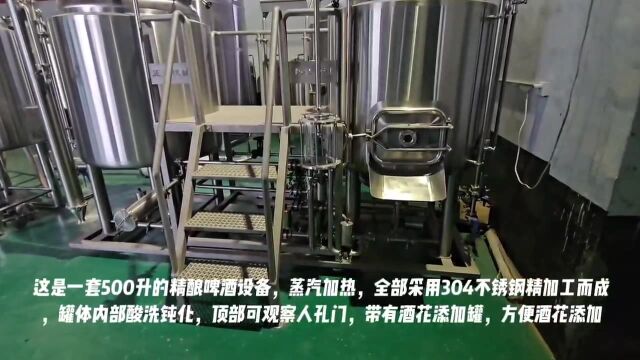 500升小型精酿啤酒设备适用啤酒屋