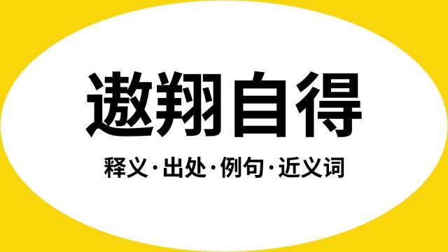 “遨翔自得”是什么意思?