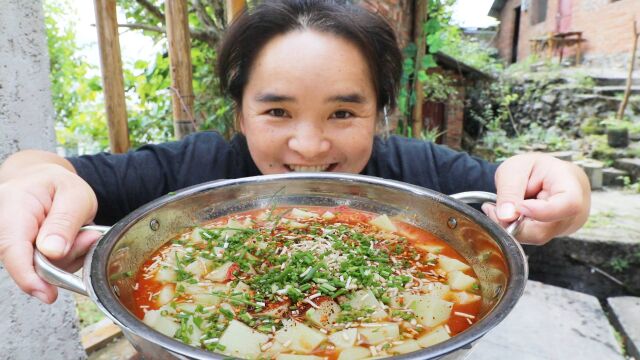 苗族特色经典小吃,不要一滴油的米豆腐,夏天能吃一盆最解馋