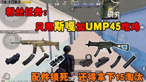 粉丝任务:用斯嘎加UMP45吃鸡,配件防具锁死,还得拿下15淘汰_高清1080P在线观看平台_腾讯视频