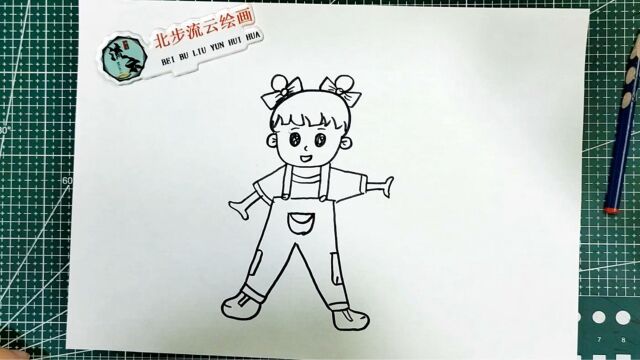 画1幅女孩简笔画绘画