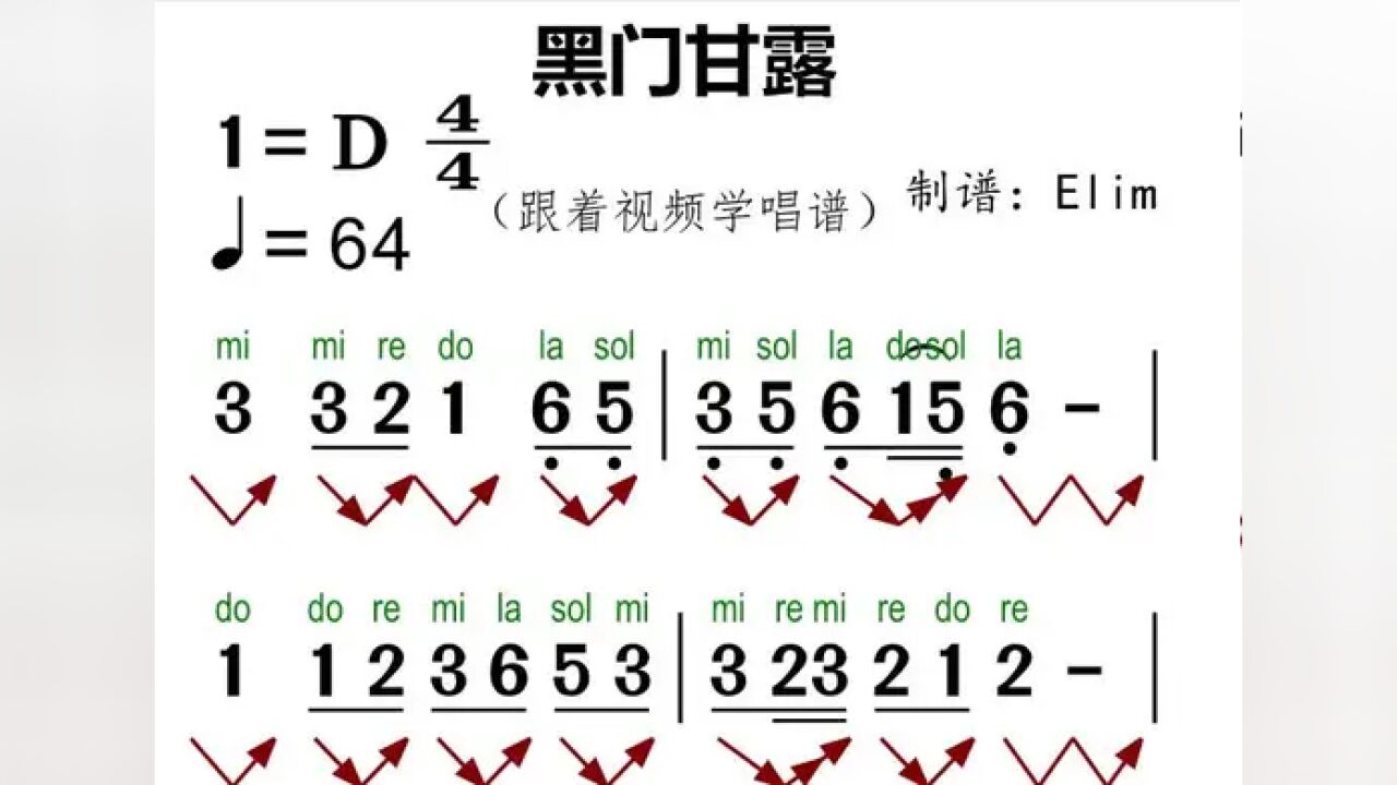零基础学简谱 #简谱视唱 #简谱识谱教学 #动态曲