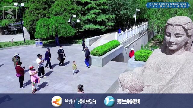 走“兰马”赛道 看金城风景:黄河母亲雕塑