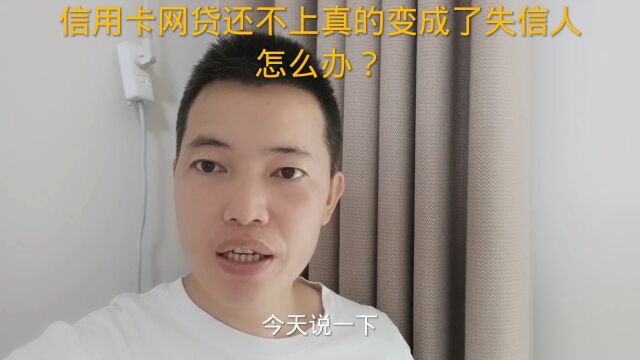 信用卡网贷还不上真的变成了失信人怎么办?