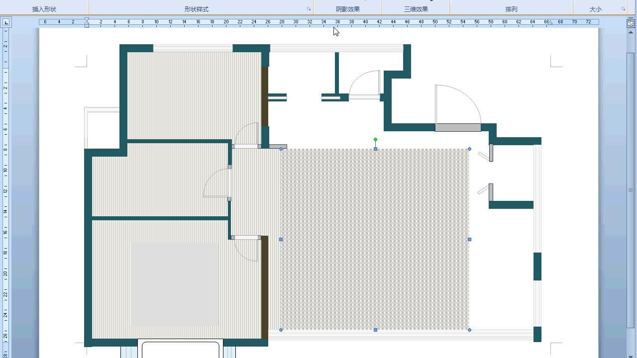 3wps-word图形绘制,绘制户型图之(地板)