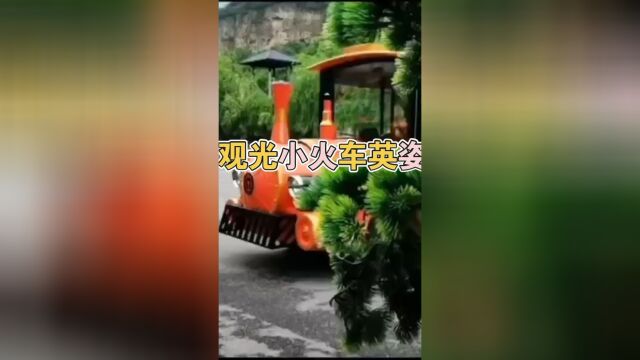 英姿飒爽电动观光小火车,徜徉在青山绿水之间,陪你畅游自然风光