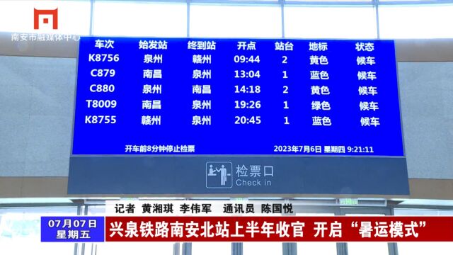 兴泉铁路南安北站上半年收官 开启“暑运模式”