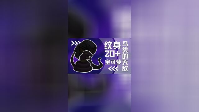 下饭宝可梦023 024 鸟类的天敌,20多种纹身阿柏蛇 阿柏怪