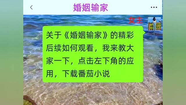 《婚姻输家》全集,点击左下方下载(番茄小说)精彩后续听不停#番茄小说 #小说