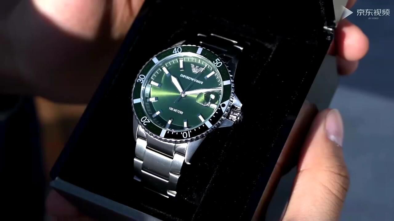 armani阿玛尼水鬼系列夜光潜水防水石英运动男式腕表——全球创意购