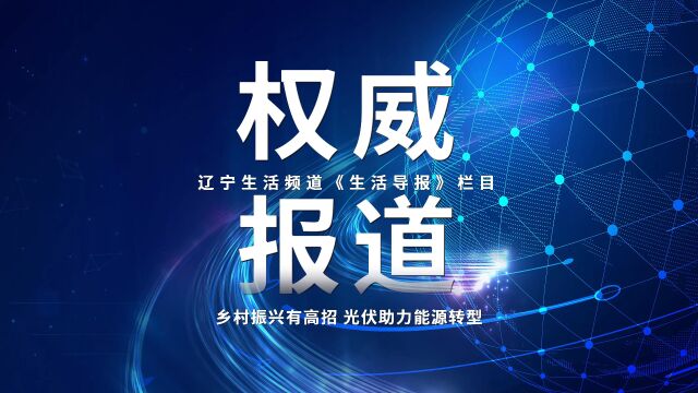 辽宁生活频道:乡村振兴有高招,正泰安能助力能源转型