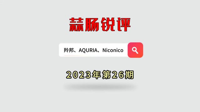 蒜肠网 蒜肠锐评 羚邦 AQURIA Niconico 【231212期】