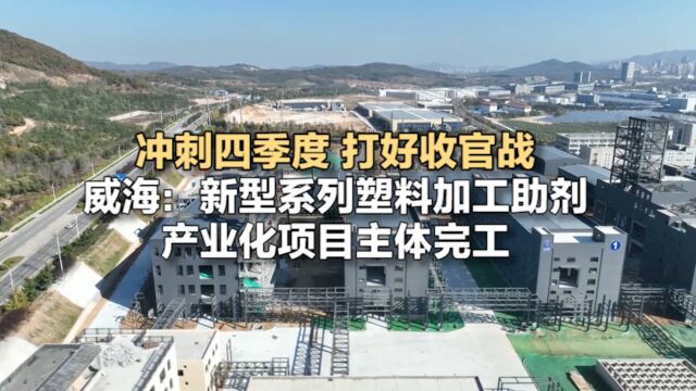 冲刺四季度 打好收官战|威海:新型系列塑料加工助剂产业化项目主体完工