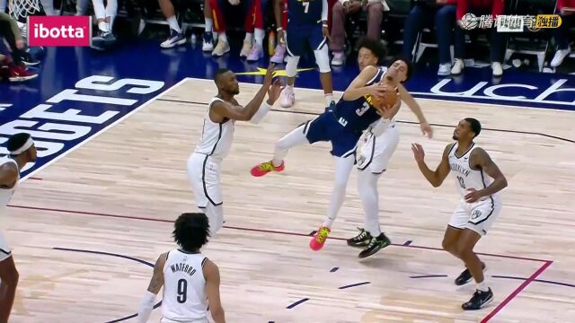 NBA常规赛：篮网vs掘金中文解说全场回放