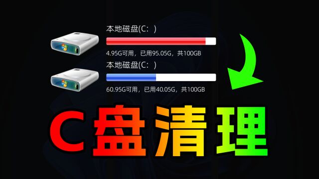 超强大的C盘清理 手动和工具清理都有 适合小白清理C盘 快速清理46G垃圾