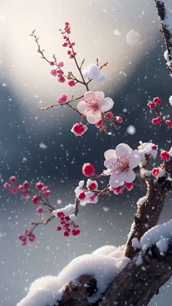 冷艳枝头香飘尽 天涯路远伴君开#诗词 #雪中梅花 #意境 #黄友才诗集