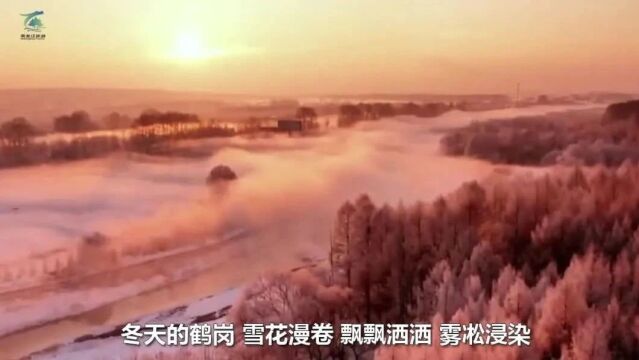 梦幻雪雾之间 鹤岗宛若水墨画一般