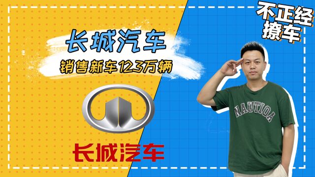 同比大涨,长城汽车2023年累计销售新车123万辆