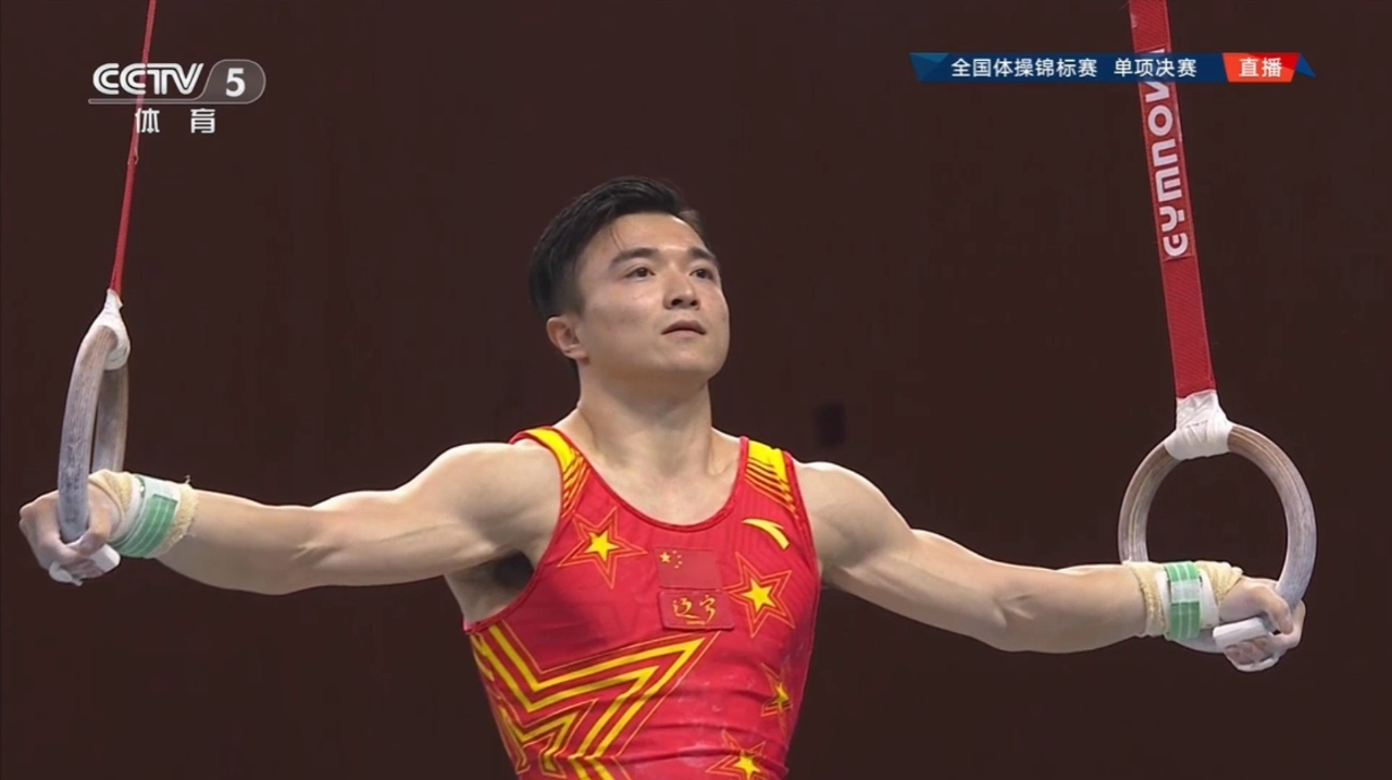 全国体操锦标赛男子吊环决赛 刘洋15.400分获得冠军