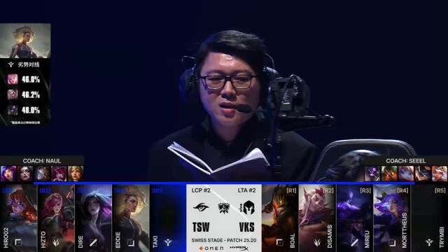 英雄联盟S15瑞士轮 第1日 TSW vs VKS