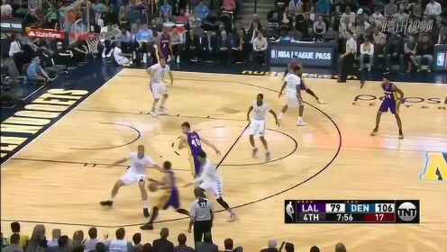《NBA全场回放》【原声回放】掘金vs湖人第四节 祖巴茨火力全开捍卫湖人