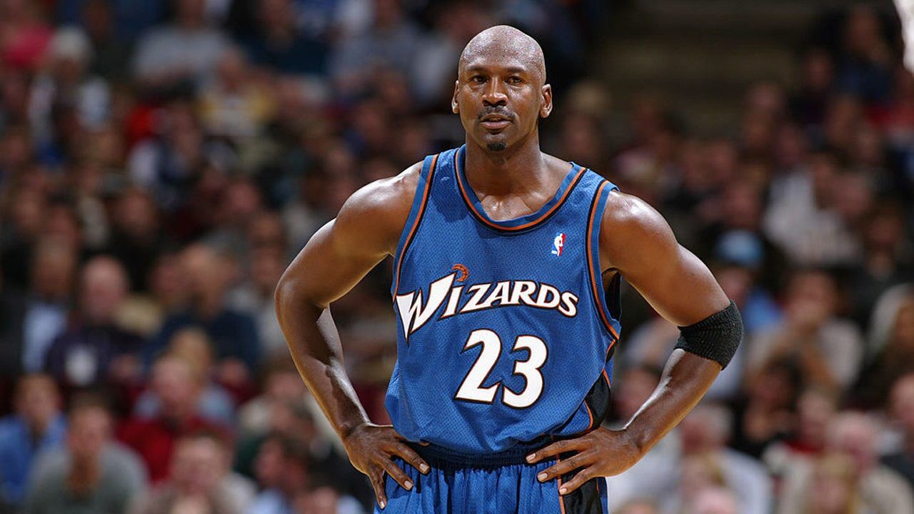 全景nba飞人再老也是飞人回顾乔丹38岁在奇才暴砍29分14篮板狂虐森林