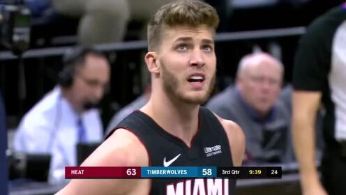《NBA全场回放》【原声回放】热火vs森林狼第3节 纳恩三分7中5