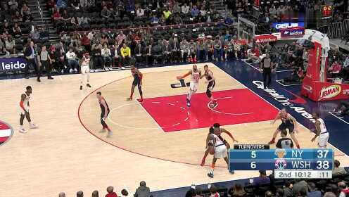 《NBA全场回放》【原声回放】尼克斯vs奇才第2节 巴雷特旱地拔葱隔人上篮造杀伤
