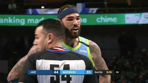 《NBA全场回放》【原声回放】爵士vs独行侠第2节 戈贝尔内线无解连续暴扣