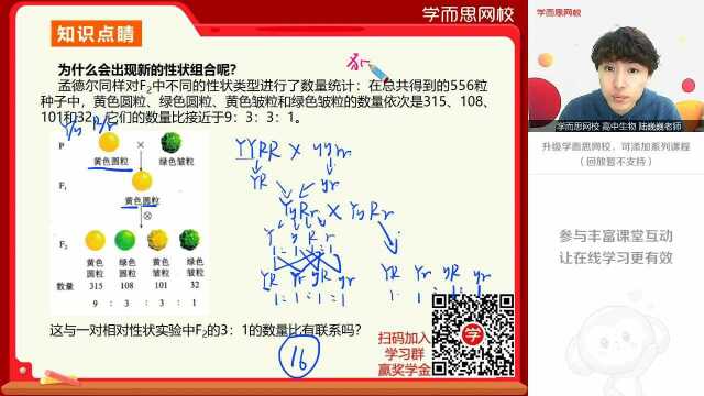 0221高一生物同步课全国版《基因的自由组合定律(1)》